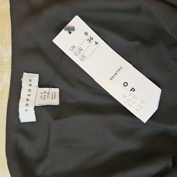 Top Shop Silky Tie Floral Tank with spaghetti straps sz 4 - Picture 3 of 3